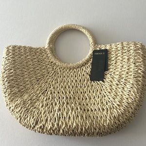 Forever 21| Straw Structured Tote Bag